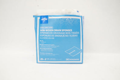 Medline NON256000 Non-Woven Drain Sponges 6-Ply, 4inch x 4inch - Box of 24